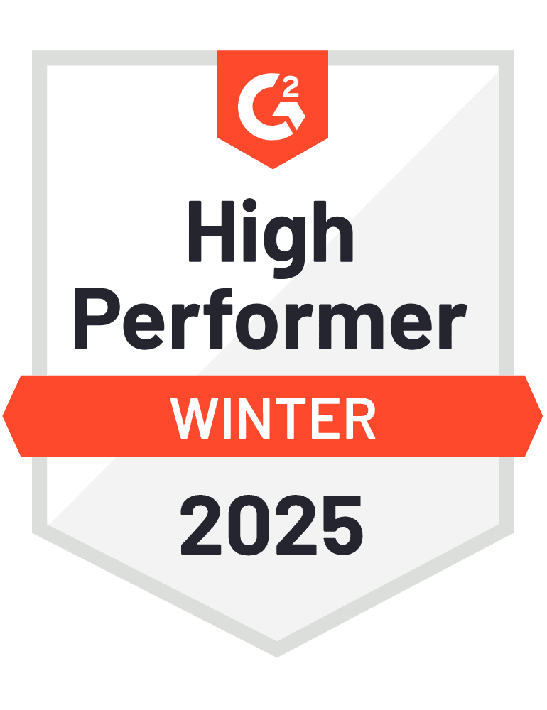 Badge showing that Intellect is a high performing QMS on G2 in 2025